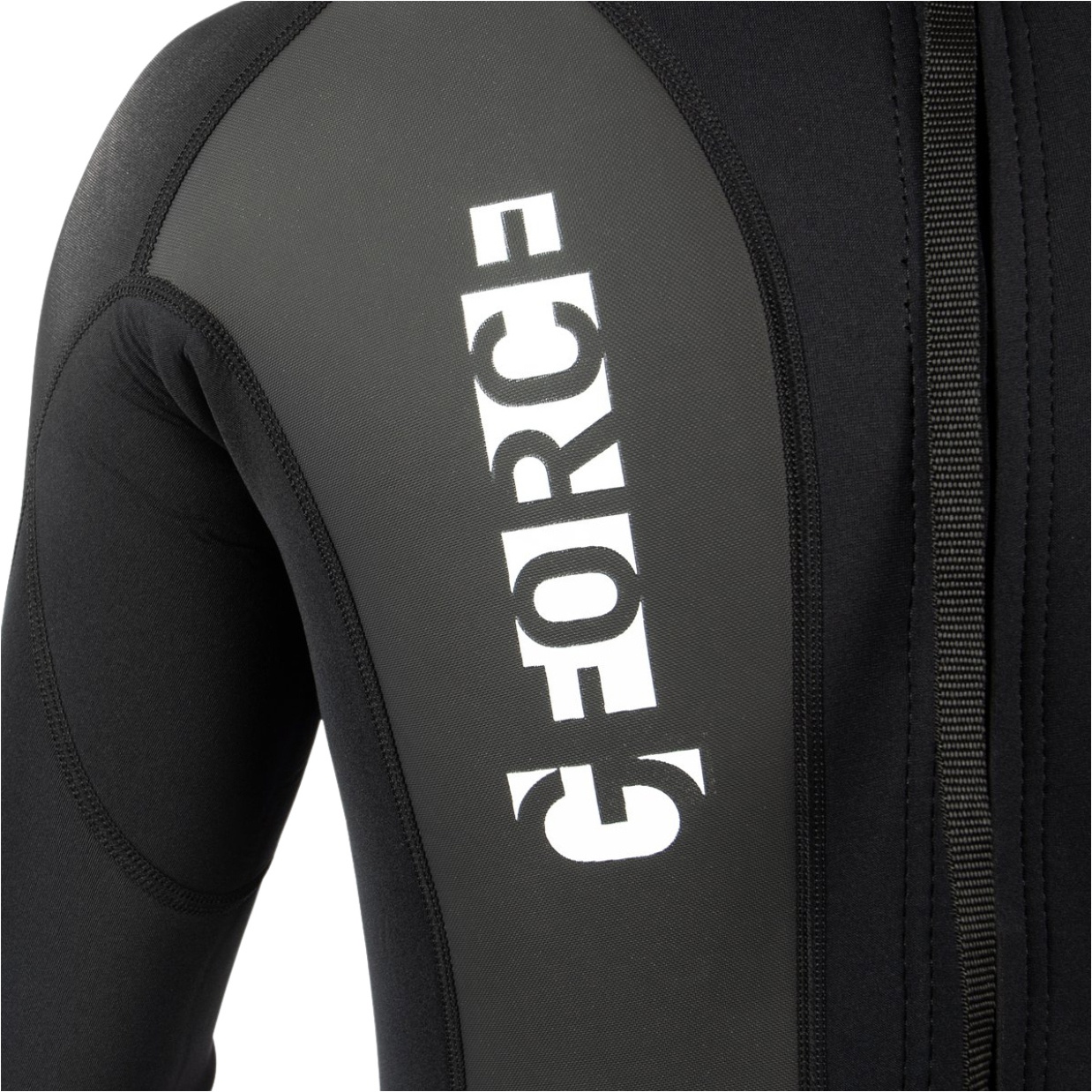 2026 Gul Herre G-Force 3mm Back Zip Flatlock Våddragt GF1305-B7 - Black